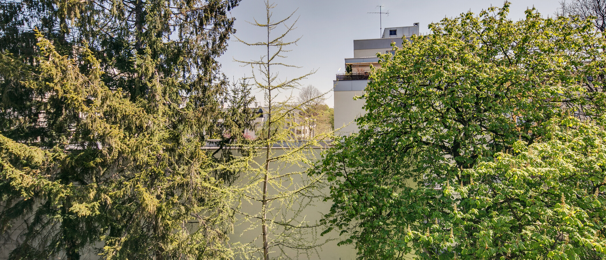 квартира München Schwabing (rechts der Leopoldstraße) 02 вид из окна 9457
