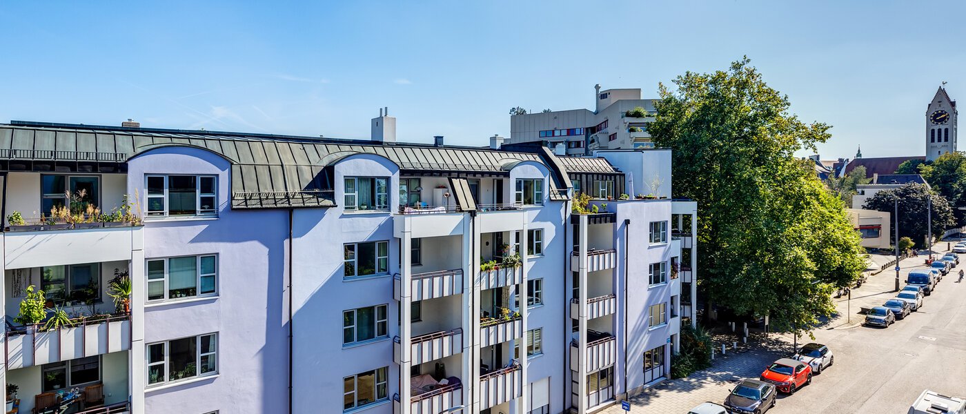 квартира München Schwabing-Nord (zw. Leopoldstraße & Englischen Garten) 02 вид из окна 9573