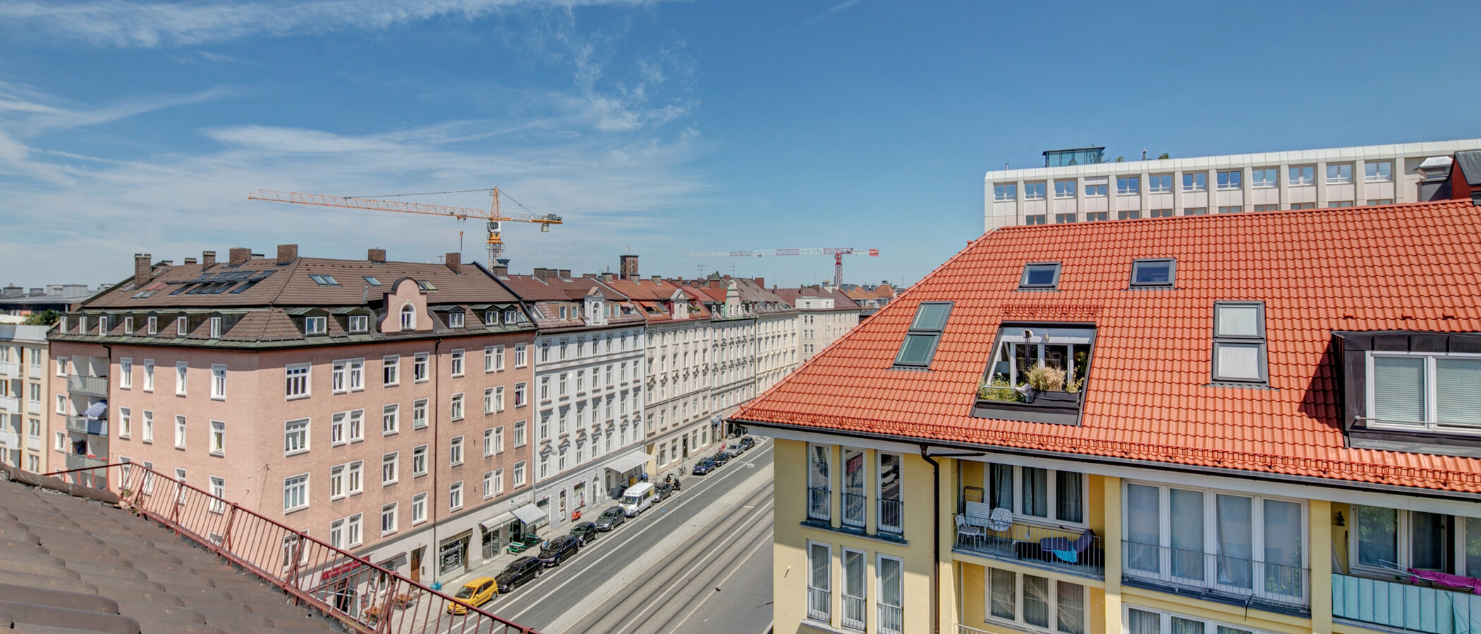 мансардная квартира München Haidhausen 02 вид из окна 9579