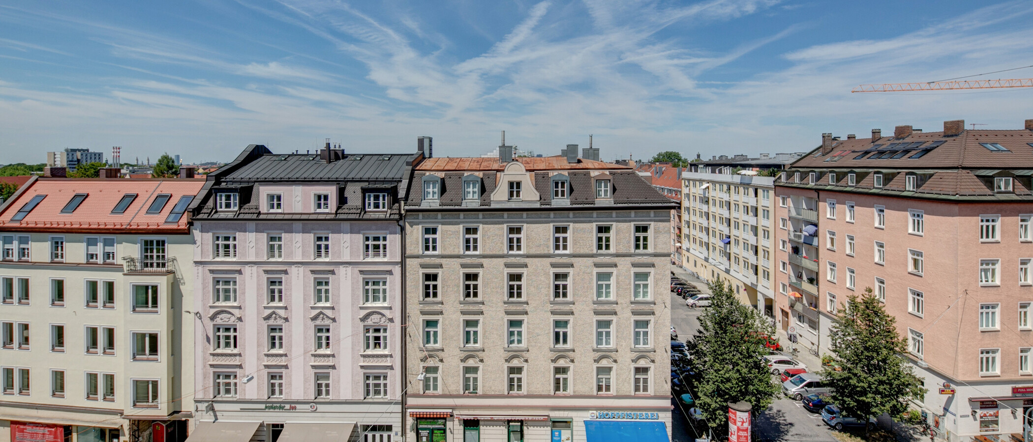 мансардная квартира München Haidhausen 03 вид из окна 9579
