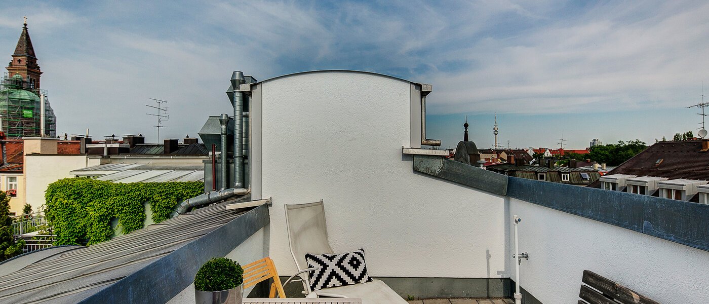 мансардная квартира München Schwabing-Nord (zw. Belgrad- & Leopoldstraße) 03 терраса 9584