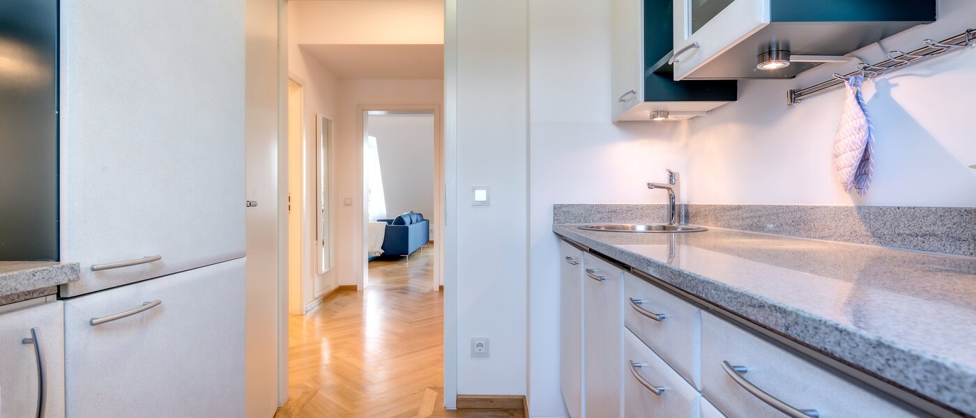 мансардная квартира München Schwabing 02 кухня 9602