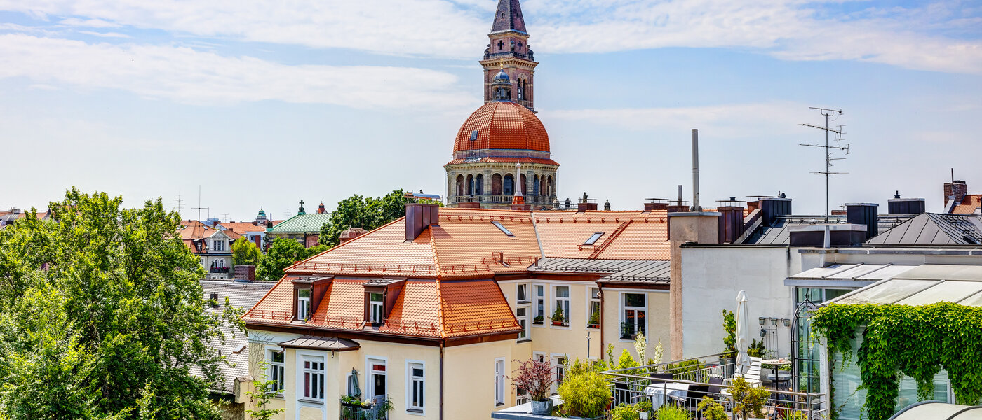 мансардная квартира München Schwabing 06 вид из окна 9602