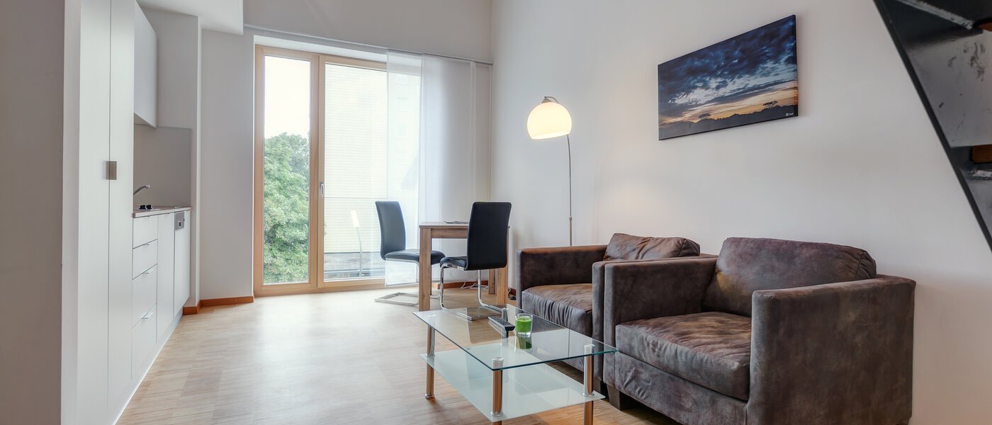 двухэтажная квартира-галерея Unterschleißheim Lohhof 03 гостиная 9676