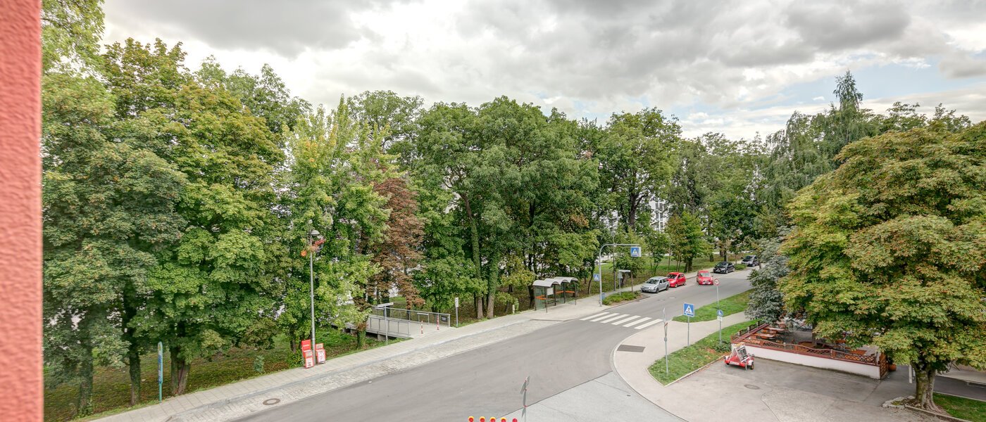 двухэтажная квартира-галерея Unterschleißheim Lohhof 01 вид из окна 9676