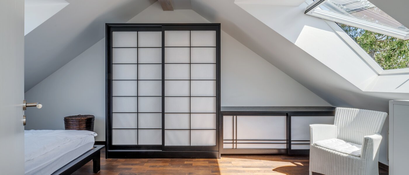 мансардная квартира München Untermenzing 02 спальная комната 9794