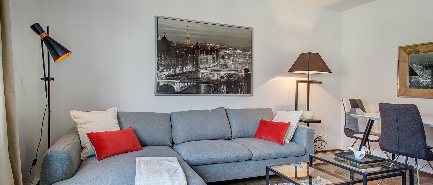 квартира München Schwabing 01 гостиная 9871