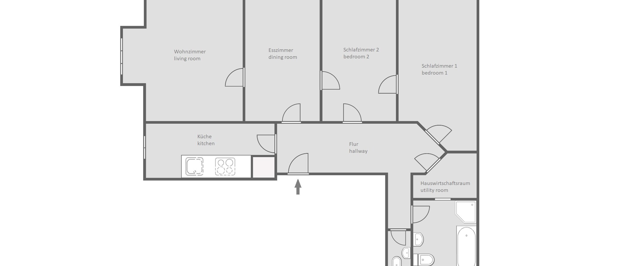 квартира München Schwabing-Nord (zw. Belgrad- & Leopoldstraße) 01 план этажа 9895