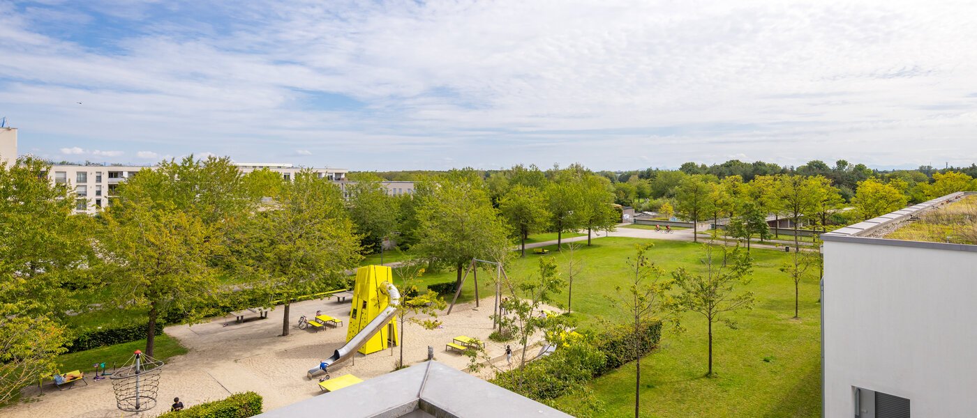 квартира München Messestadt Riem 01 вид из окна 9917