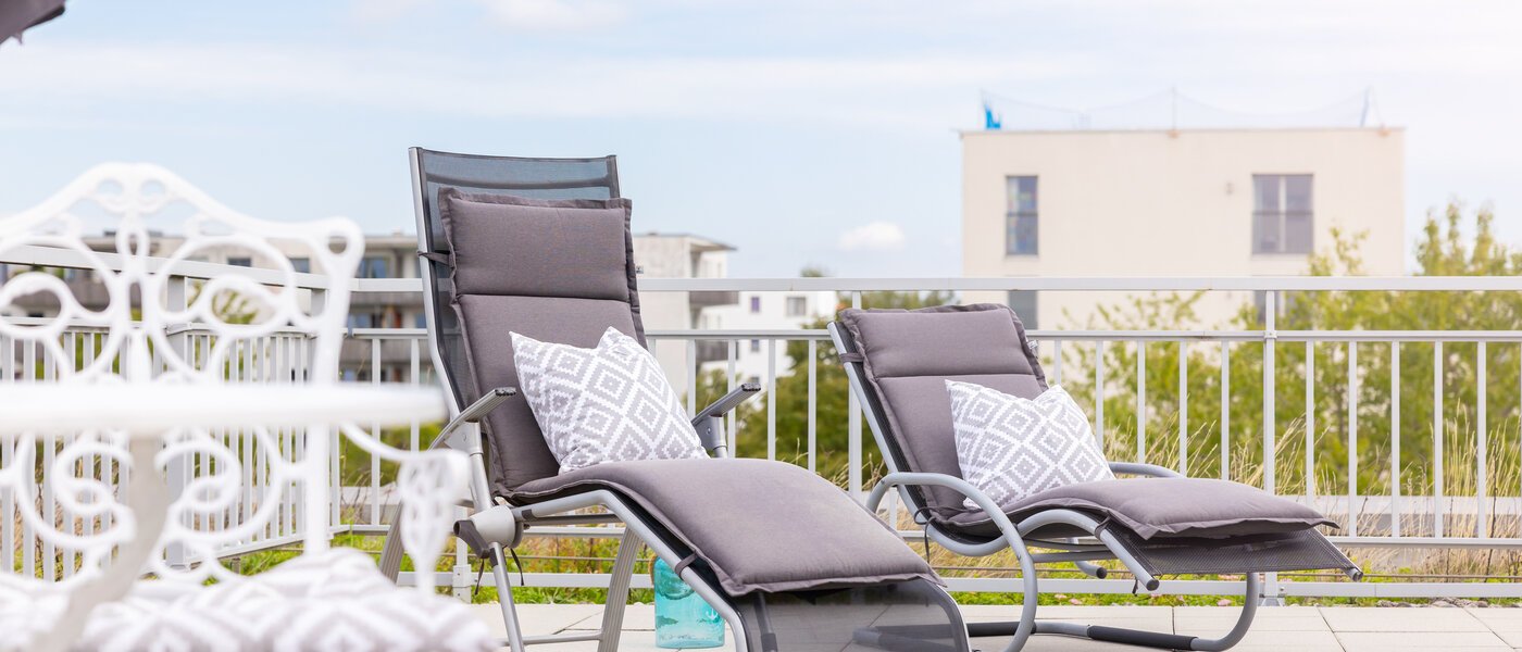 квартира München Messestadt Riem 05 терраса с крышей 9917