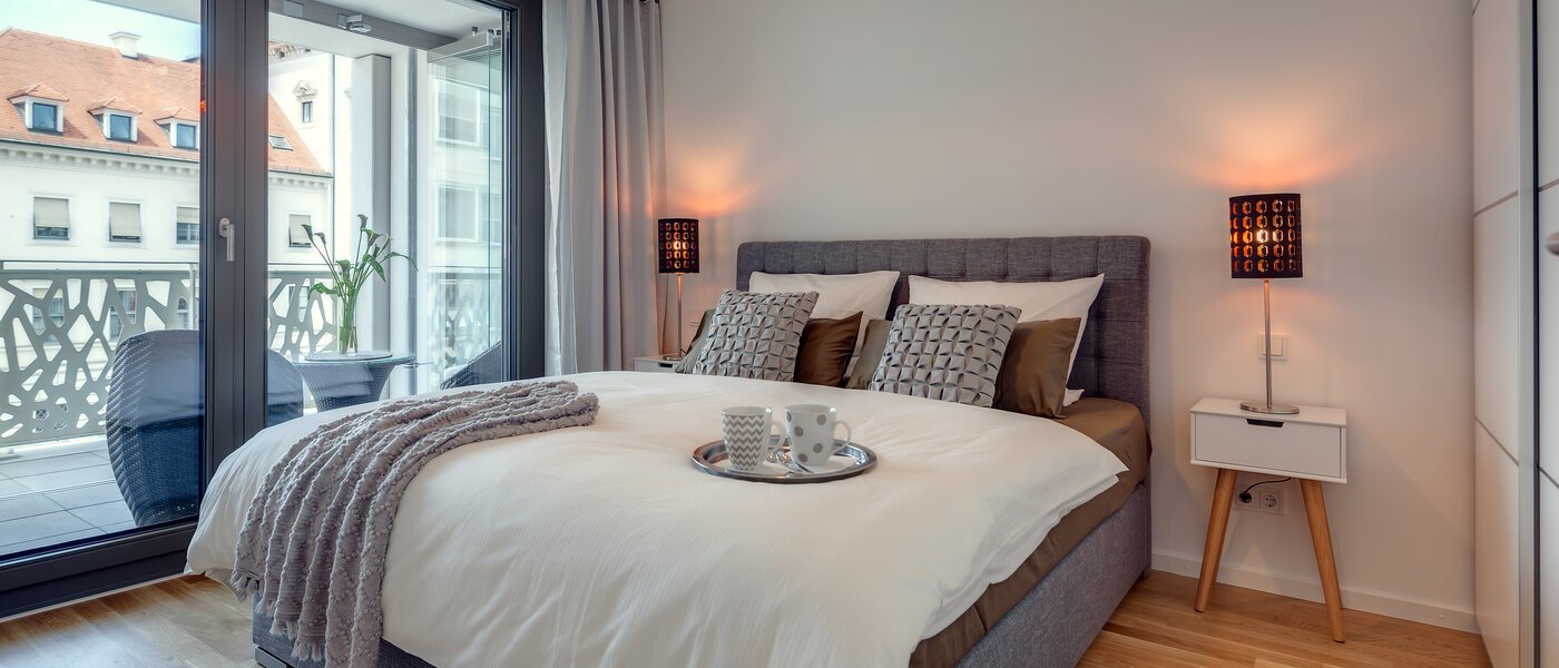 квартира München Lehel 01 спальная комната 9937