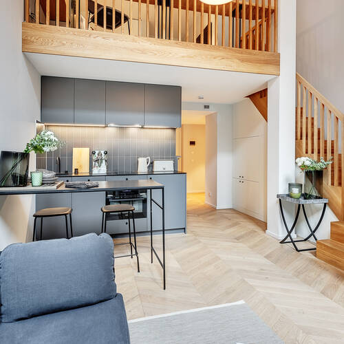 двухэтажная квартира-галерея с 1.5 комнатами | Мюнхен-Herzogpark | 12611