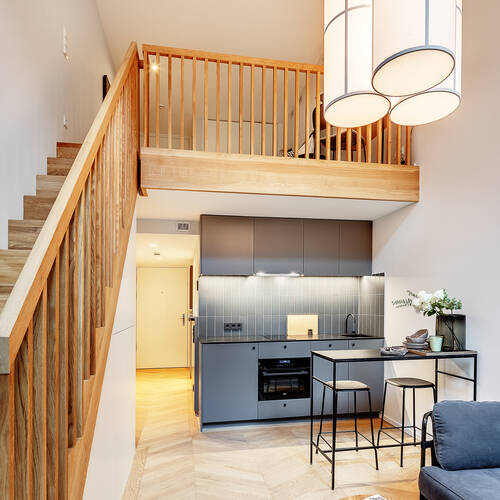 двухэтажная квартира-галерея с 1.5 комнатами | Мюнхен-Herzogpark | 12618