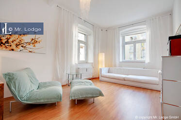 München Maxvorstadt, im angesagten Universitäts - und Museenviertel: sehr schöne möbl. 3-Zimmer Wohnung