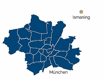 Город Изманинг на карте Город Изманинг на карте