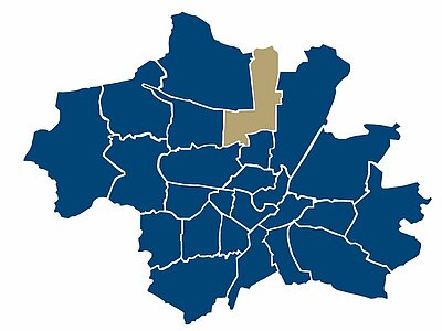 Район Мильбертсхофен на карте