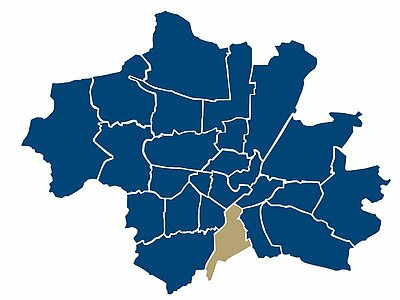 Район Унтергизинг на карте Район Унтергизинг на карте