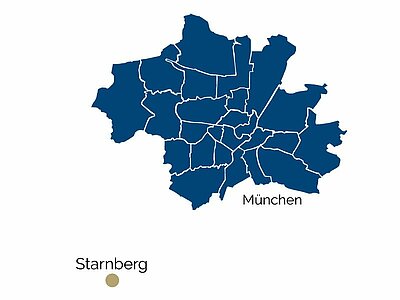 Город Штарнберг на карте