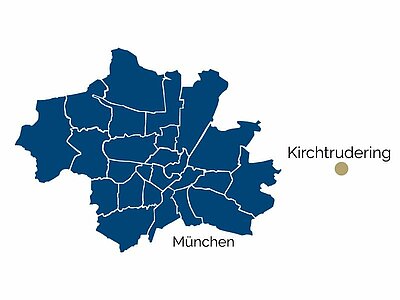 Город Кирхтрудеринг на карте