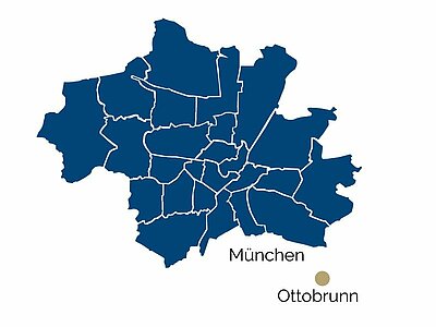 Город Оттобрунн на карте