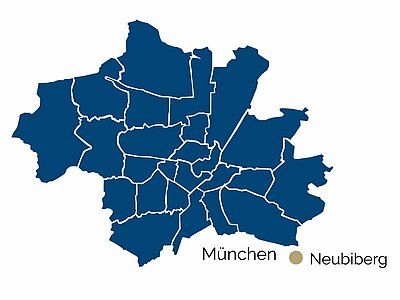 Город Нойбиберг на карте