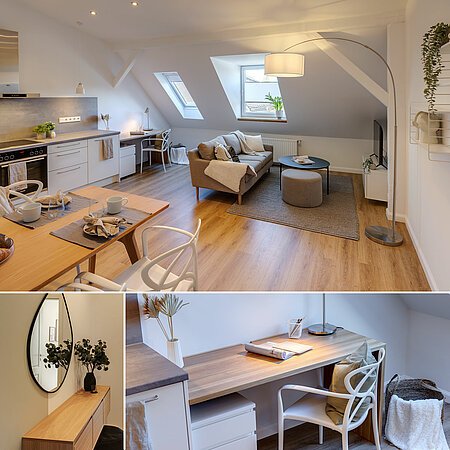 ID 13187: Оригинальная мансардная квартира, недавно меблированная