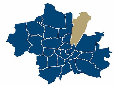 Район Герцогпарк на карте