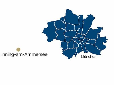 Город Иннинг-ам-Аммерзее на карте Город Иннинг-ам-Аммерзее на карте