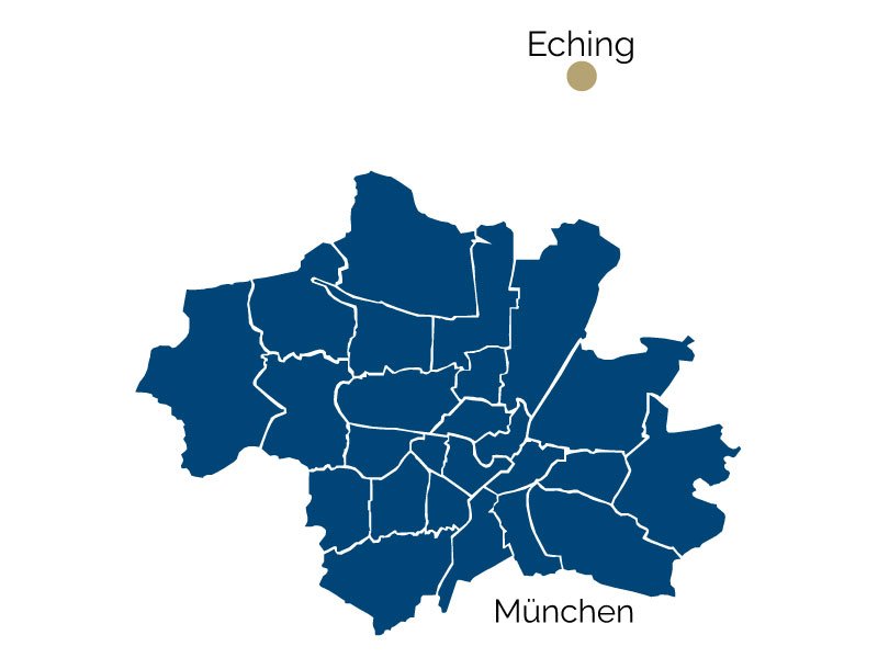 Город Эхинг на карте