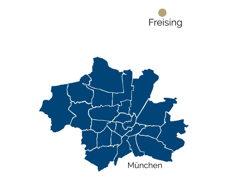 Город Фрайзинг на карте