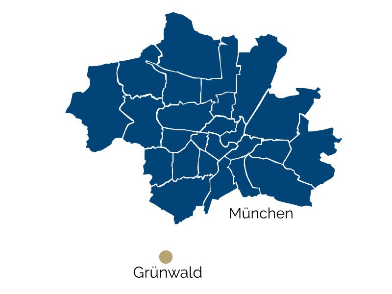 Город Грюнвальд на карте