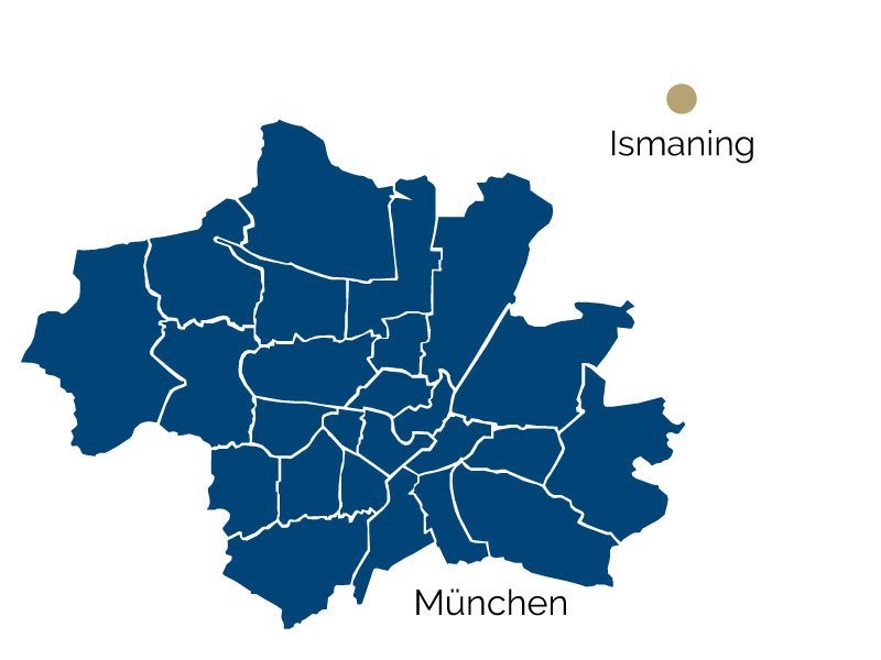 Город Изманинг на карте