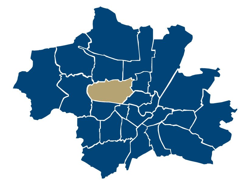 Район Нимфенбург на карте