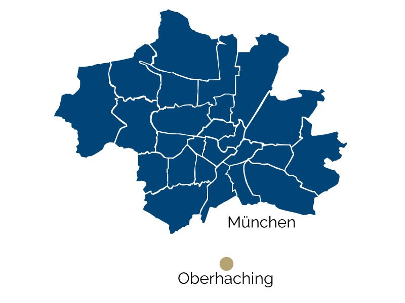 Город Оберхахинг на карте