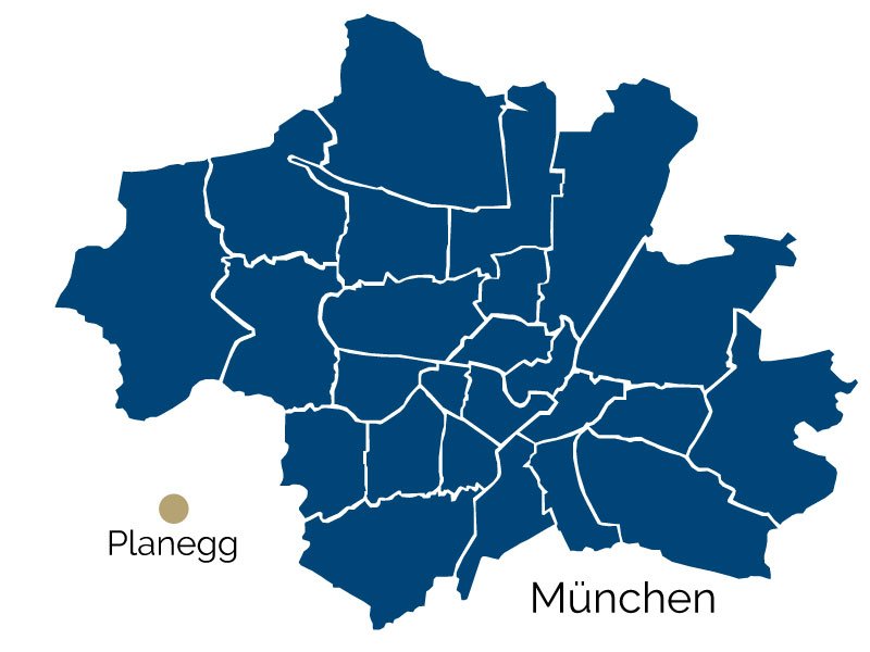 Город Планегг на карте